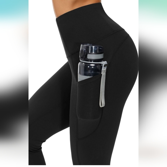 THE GYM PEOPLE Thick High Waist Yoga Pants with Pockets, Tummy CONTROL - Picture 6 of 7